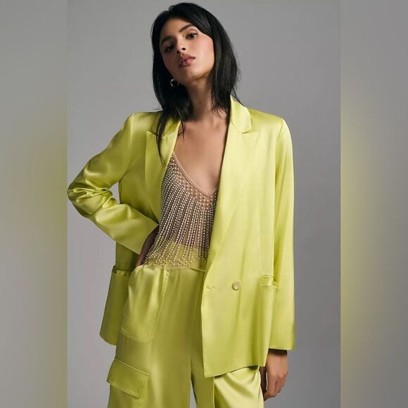 Anthropologie Hutch Satin Blazer NWT - Picture 6 of 14